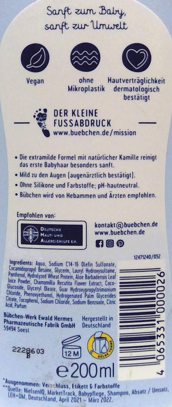 Bübchen Baby Shampoo 200ml Sensitiv