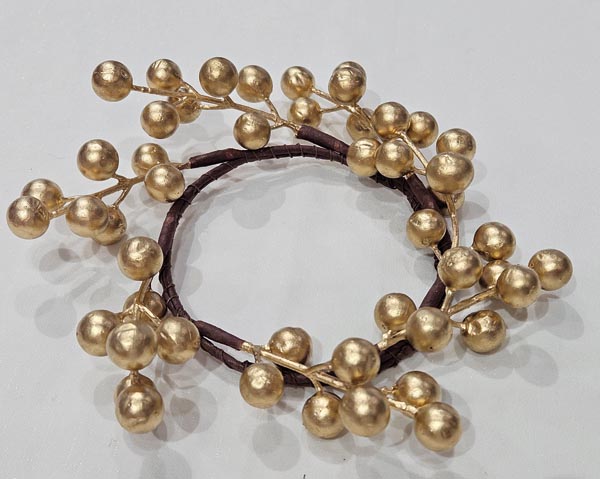 XL berry wreath (15cm), metal wreath, flexible, with