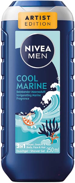 Nivea Men 250ml 3in1 Shampoo&Dusche Cool Marine