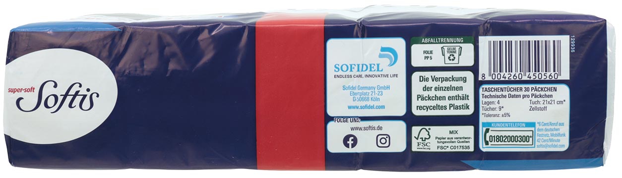Mouchoirs Softis 30x9