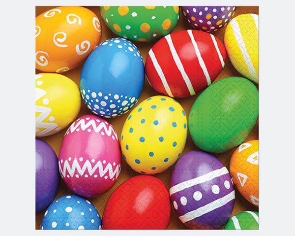 Premium Napkins 'Tulips/Eggs' 20pcs 33x33cm