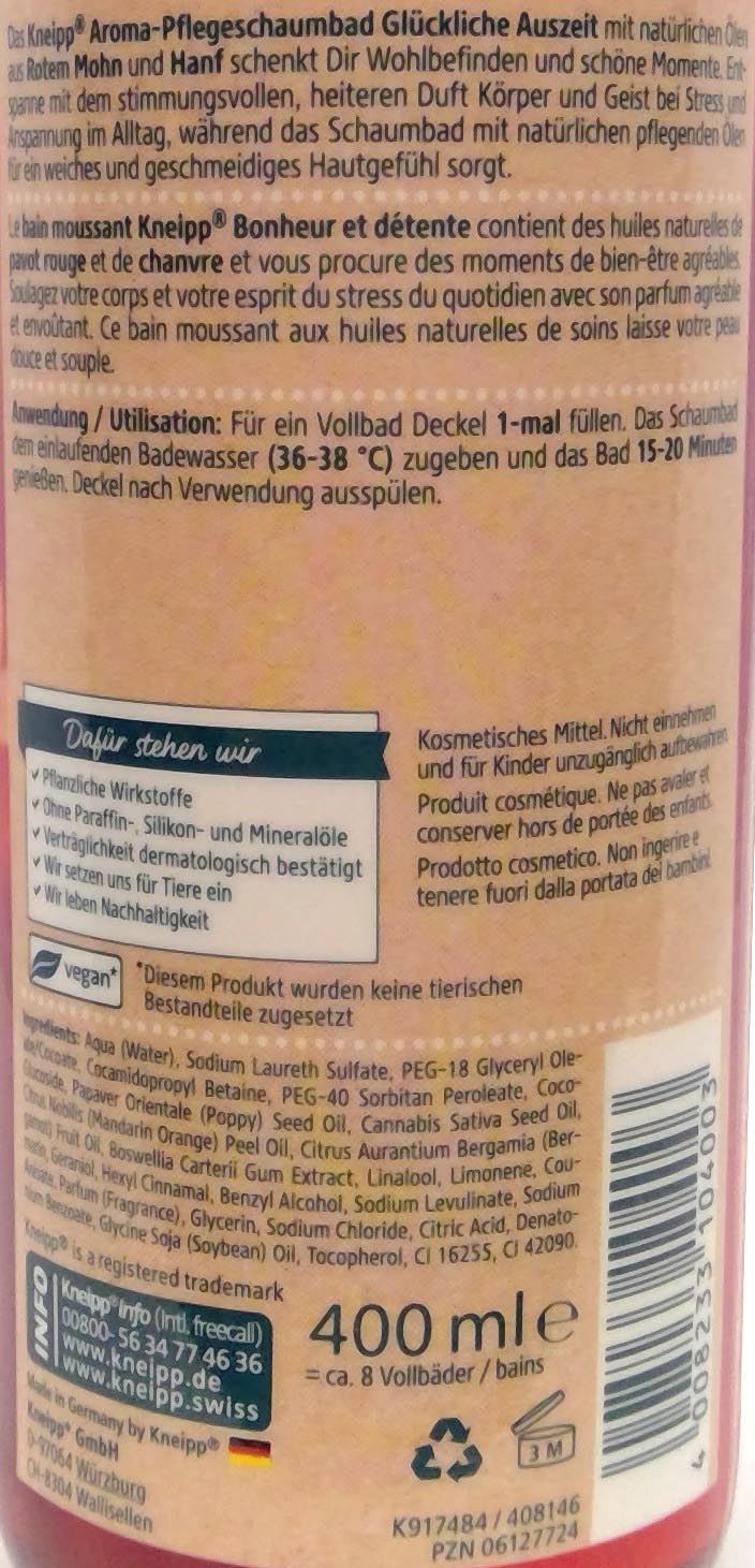 Kneipp Aroma Schaumbad 400ml Glückliche Auszeit