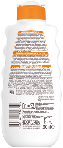 Ambre Solaire Sonnenmilch 200ml LSF20