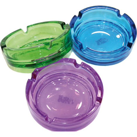 Glass ashtray XL 10,5x3,8cm, sorted