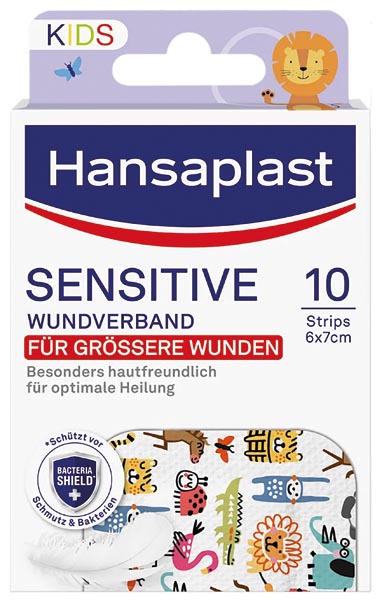 Hansaplast Pflaster Sensitive Kids 6x7cm 10St