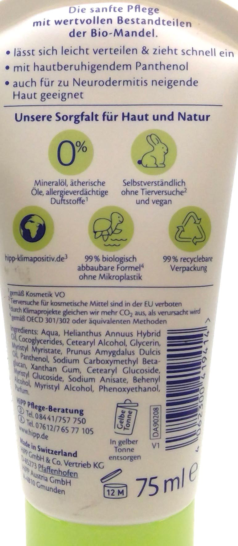 Hipp Babysanft care cream 75ml