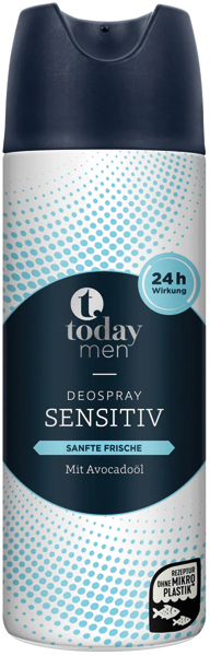 Spray déodorant Today 200ml Pour Homme sensitive