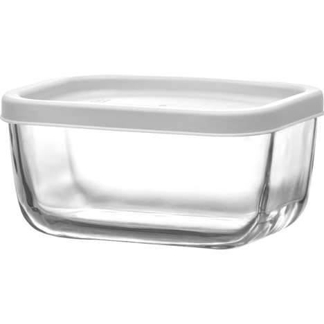 Glass container with lid 405ml, 12,5x9x6cm