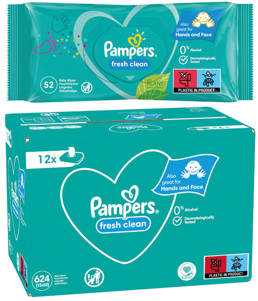 Pampers wet wipes Fresh Clean 12x52 Giga Pack