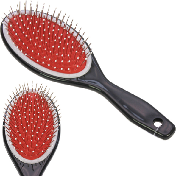 Hair Brush Massage w/ Burling 21cm Black