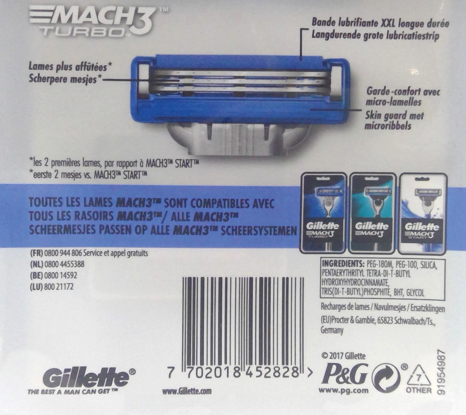 Gillette Mach3 Turbo 5pc Blades