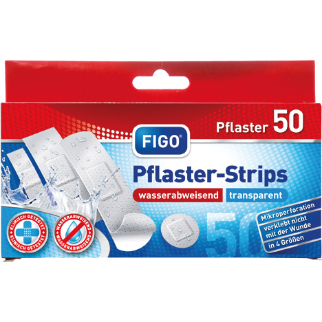 Bandage Strips 50pcs Water Resistant & transpar.