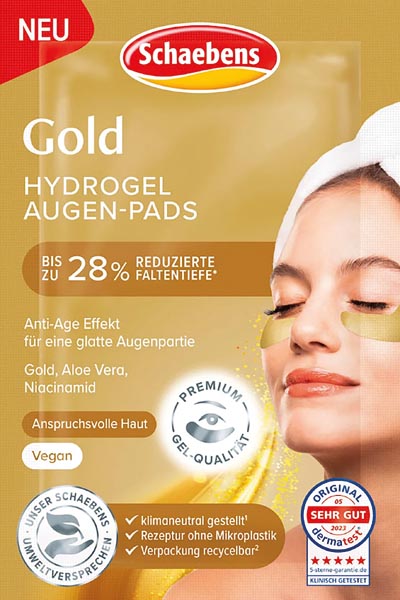Schaebens Augenpads Hydrogel Gold 2 St