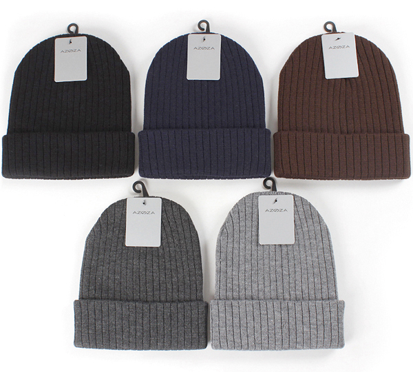 Winter Men Hat Uni 5fold assorted