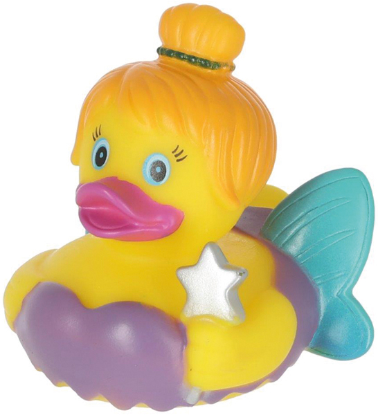 Rubber duck fairy, approx. 8cmH PVC, hangtag W:8.5cm H:9cm