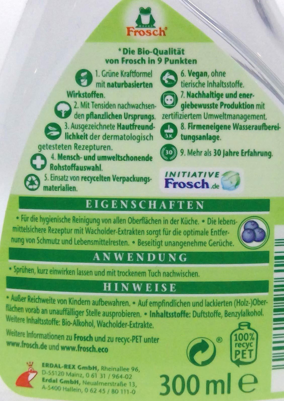 Frosch Küchen Hygiene Reiniger 300ml