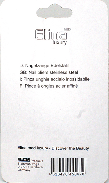 Nail tong Stainless Steel 9cm on card