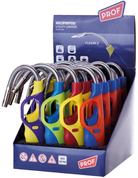 Feuerzeug Gasanzünder XL FLEX farbig sort.