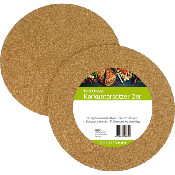 Cork coasters 2er 19cm