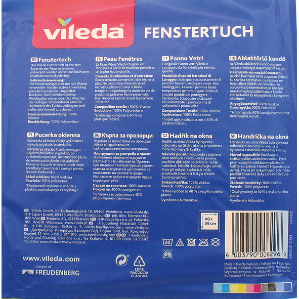 Vileda window cloth 40x36 cm