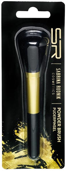 Kosmetikpinsel schwarz/gold 12,5 x 2,5 cm Luxus