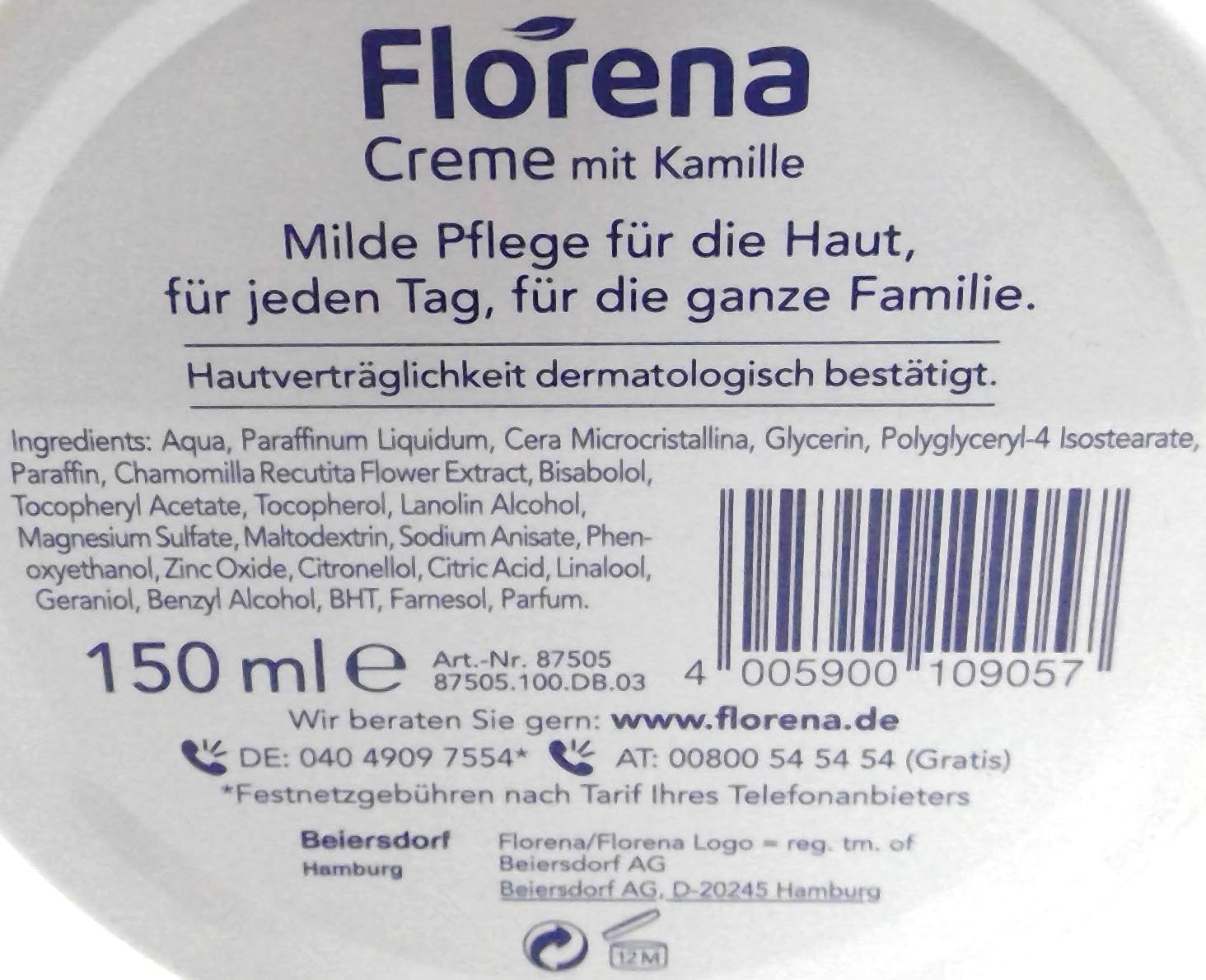 Florena Cream 150ml chamomile