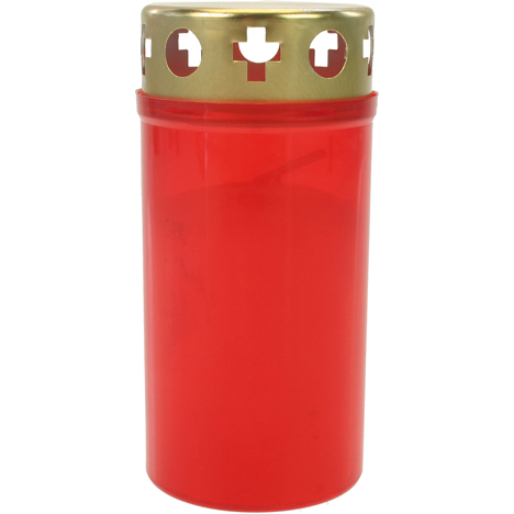 Memorial Candle No. 3 Red w/ Gold Lid