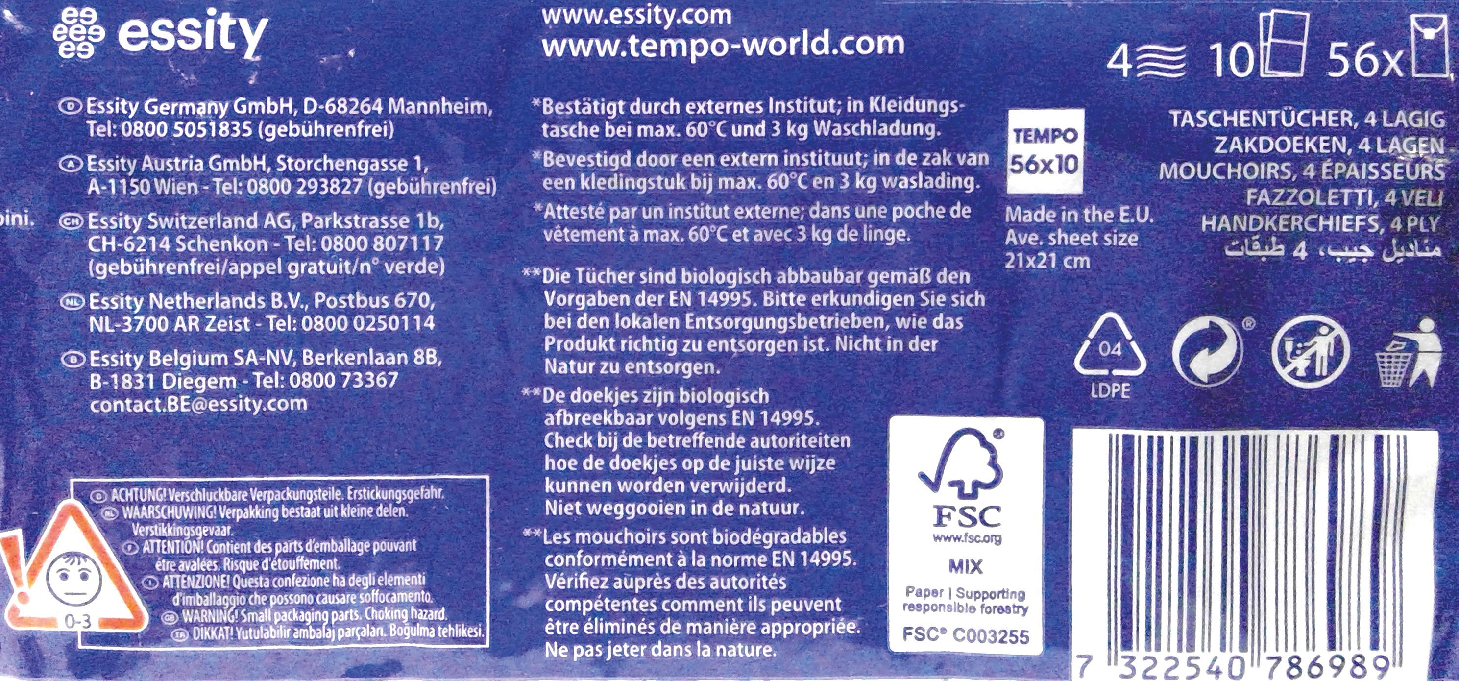 Tempo Taschentücher 56x10 4 lagig