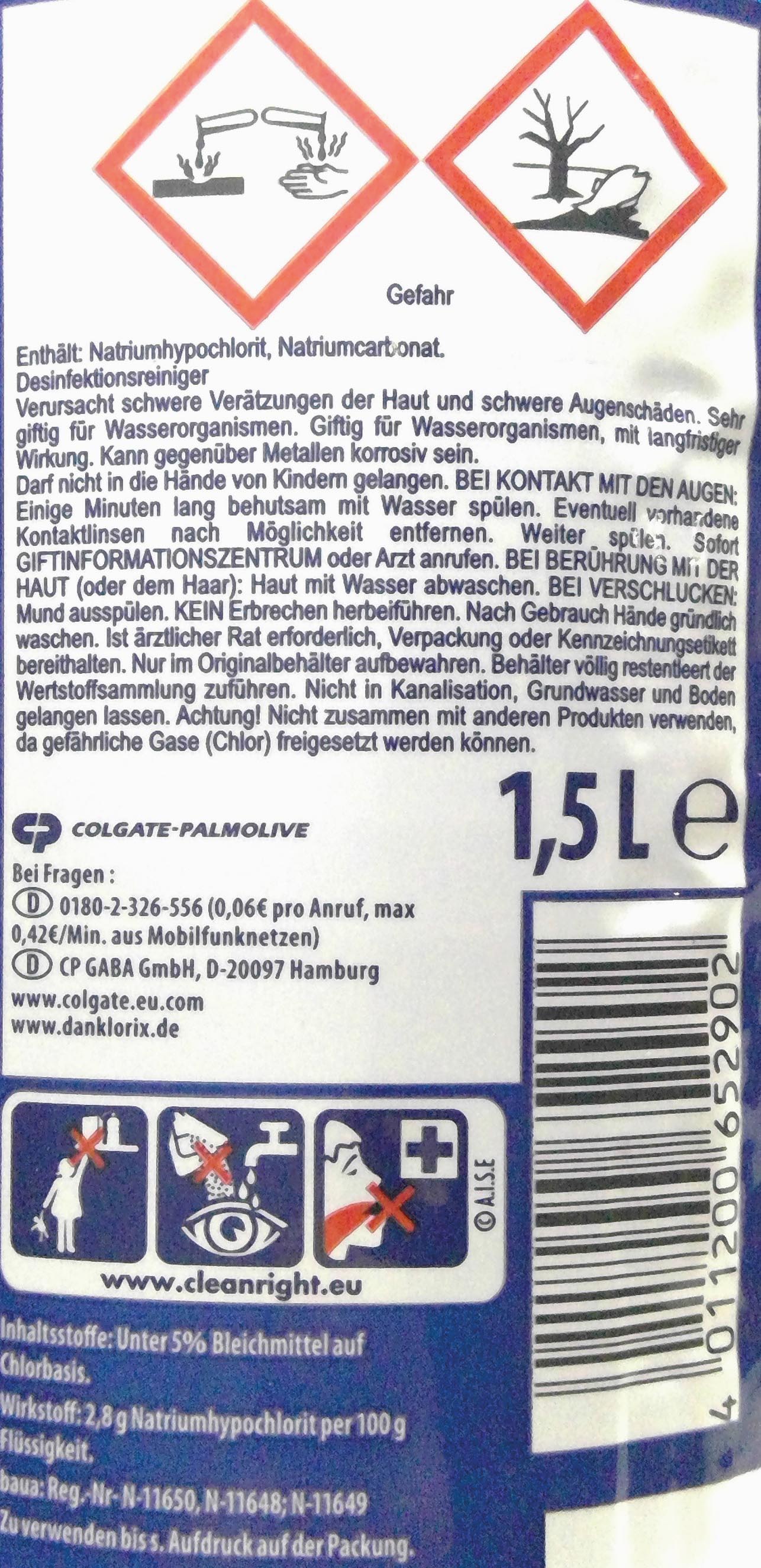 Dan Klorix Hygienereiniger 5 Liter