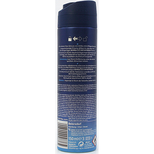 Nivea Deo Spray 150ml Men Fresh Active