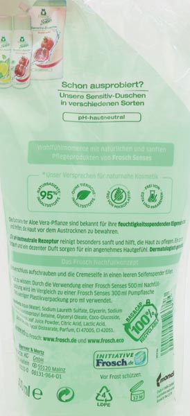 Frosch Cremeseife Aloe Vera 500ml Nachfüllbeutel