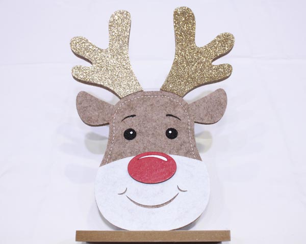 Elch XXL 26x18cm auf Holzständer