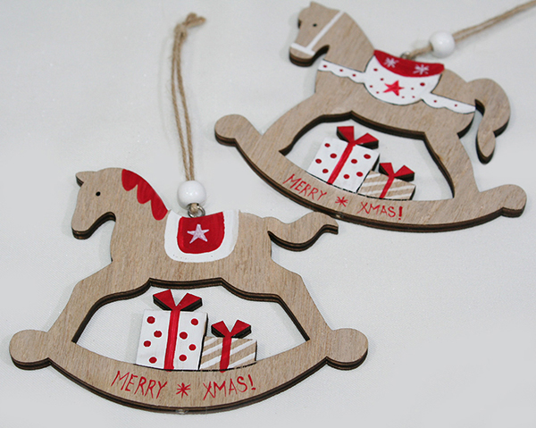 stop Rocking horse 12x10.5cm, decorated with a ball,