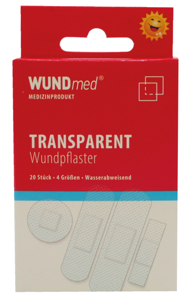 Bandage 20pcs en 4 tailles assorties, transparent