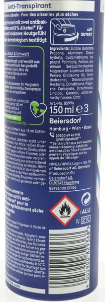 Nivea Déodorant Spray 150ml For Men Dry Active