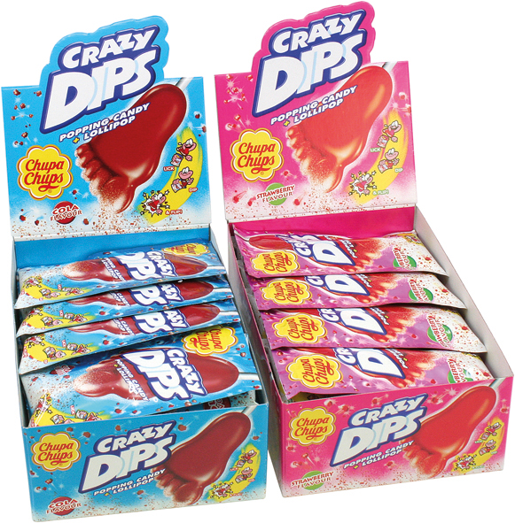 Chupa Chups Crazy Dips 2 assortiments.