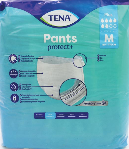 Tena Pants Plus Medium, pack of 9