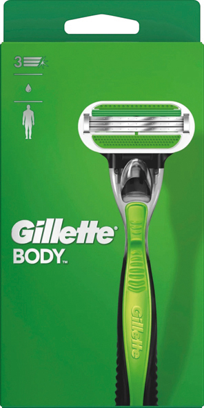 Gillette body razor, 3-fold blade