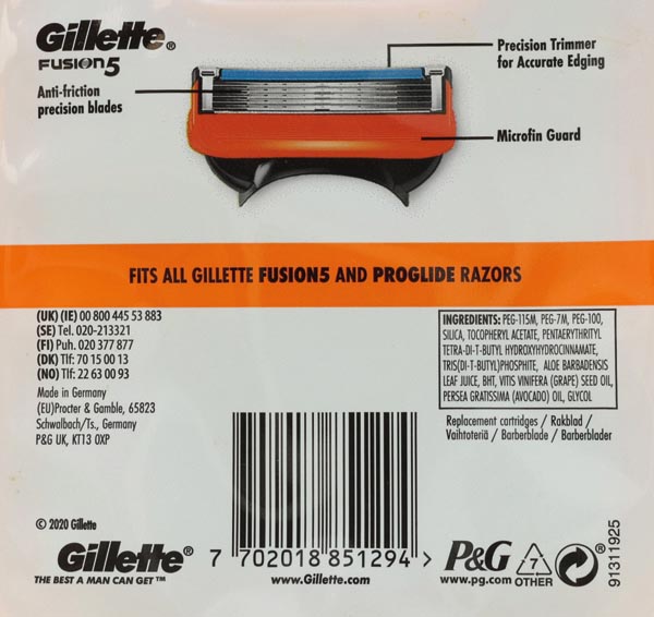 Gillette Fusion 4pc Blades