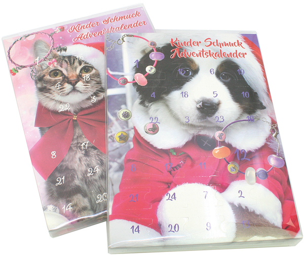 Jewelery Christmas calendar XL, 2 models assorted, with