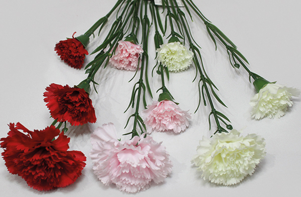 Carnation with 3 flower heads, 7x60cm, lovingly and