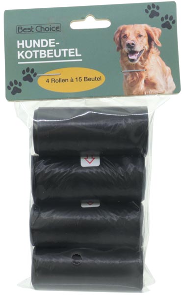 Hundekotbeutel 4 Rollen je 15 Beutel