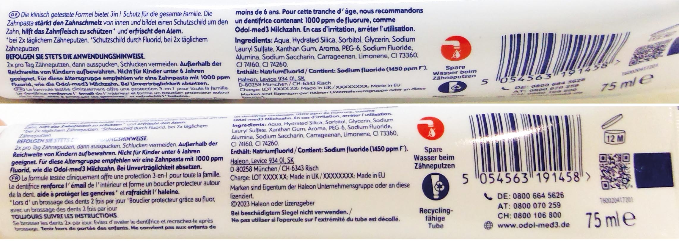 Odol Med3 Toothpaste 75ml Original