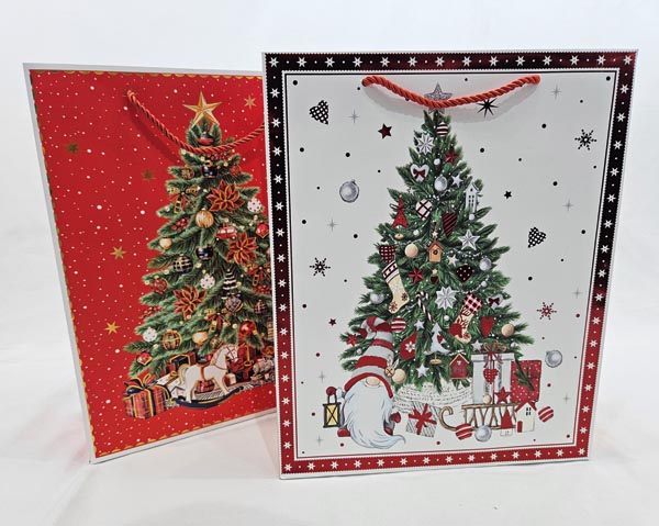 Gift bag XL 32x26x10cm, two great designs assorted with colo