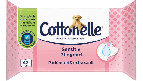 Cottonelle Feuchtes Toilettenpapier 42er Sensitiv