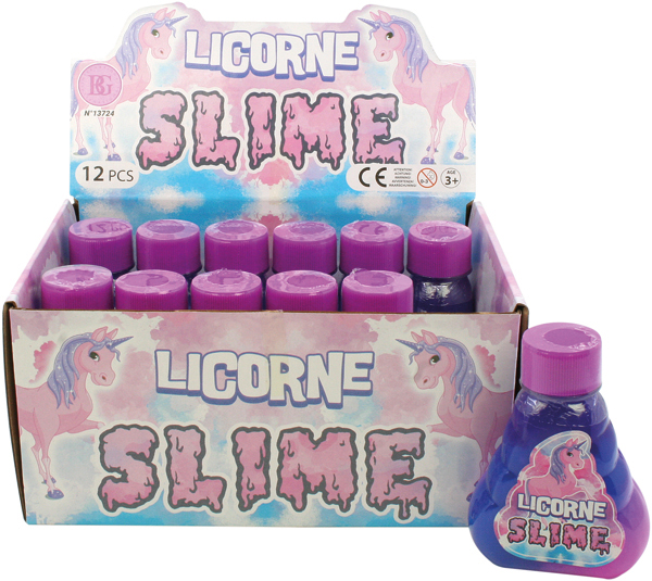 Slime unicorn 170g purple slime display of 12