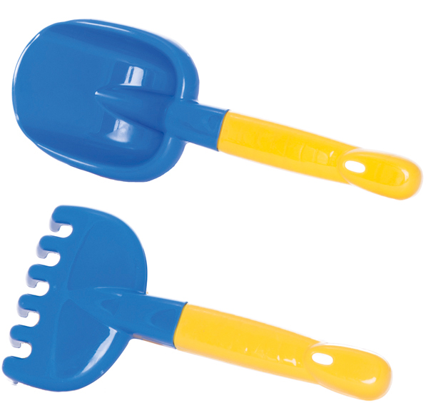 Sand toy set of 2 shovel + rake 22x10x4.5