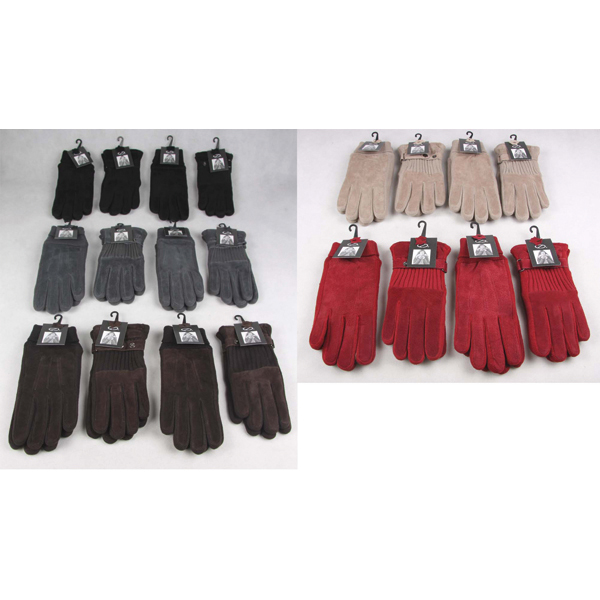 Winter Damen Leder Handschuhe 5fach sortiert