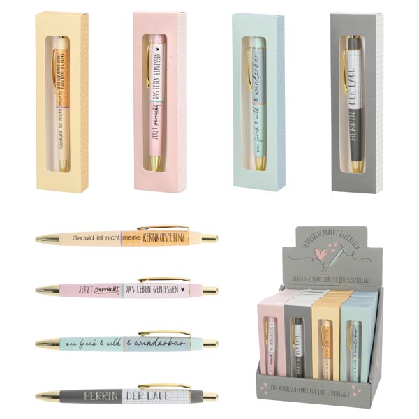 Kugelschreiber mit Spruch in Geschenkbox, 4/s, 1