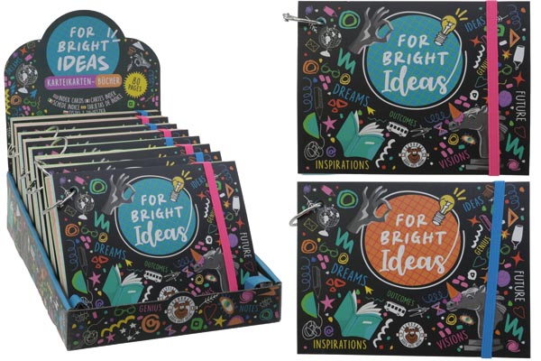 Karteikarten-Bücher an Metallring, 2f. sort.